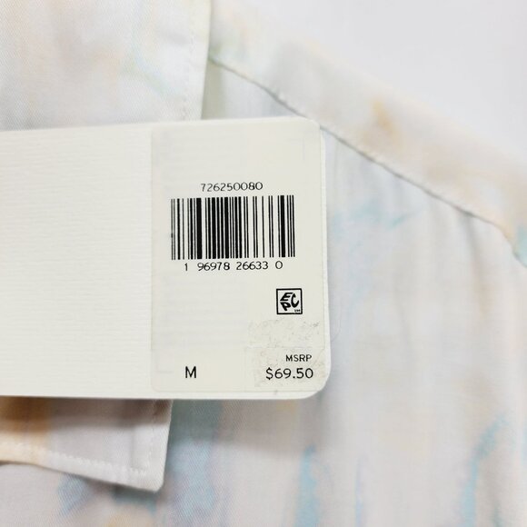 Levi's Mens Shirt Medium Tie Dye Hawaiian Short Sleeve Button Up Lyocell Relaxed - Picture 9 of 12